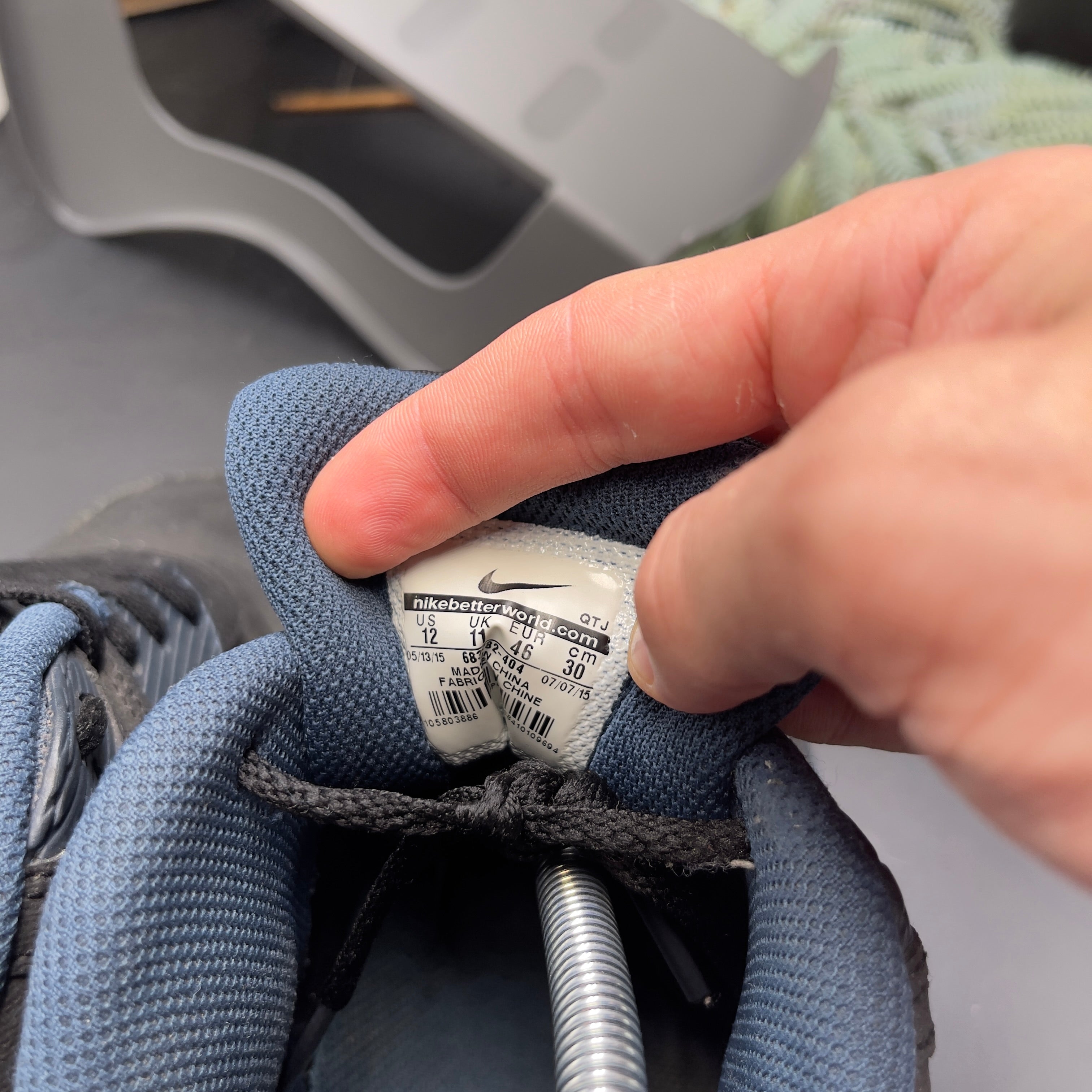 Nike air max 90 black navy trainers mens uk11