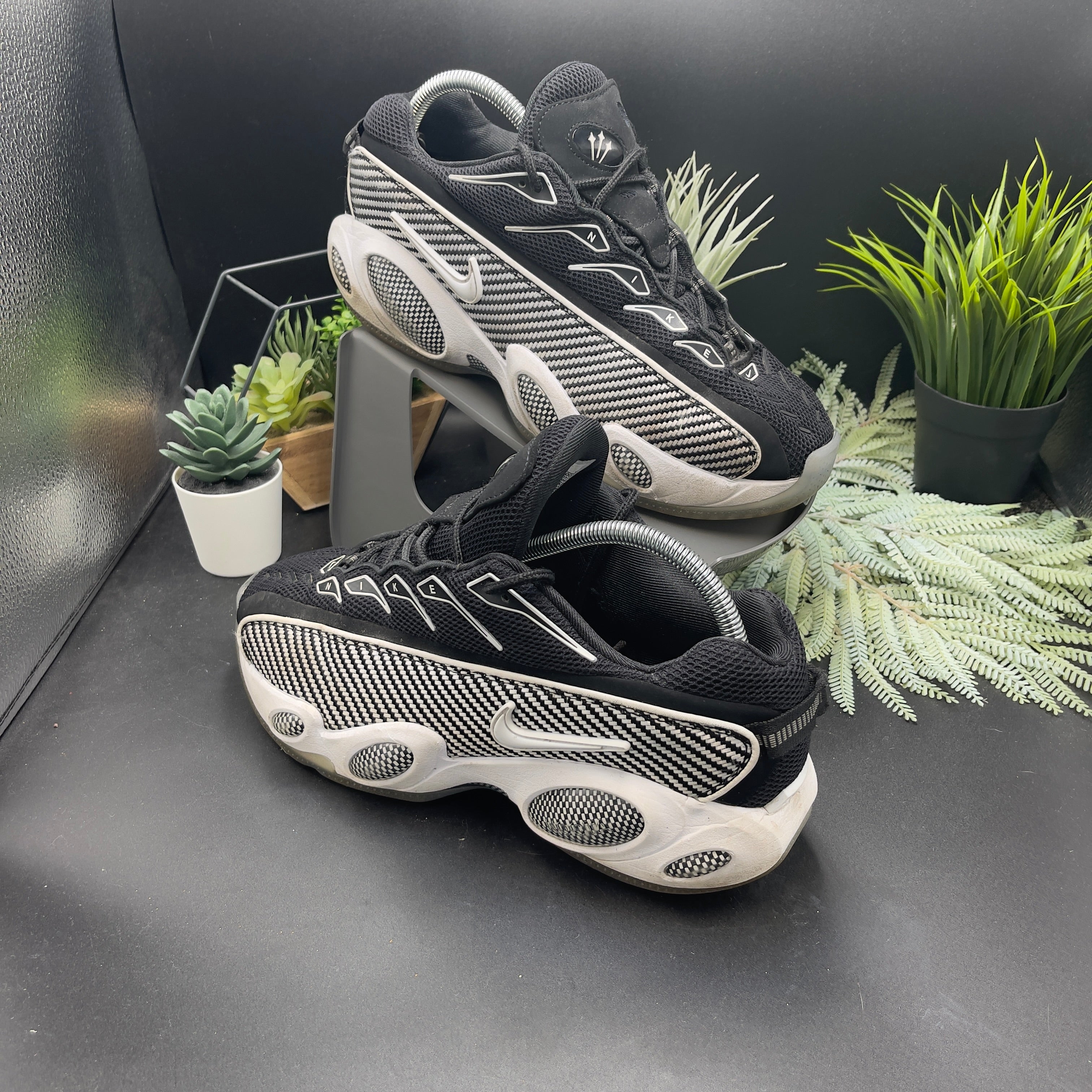 Nike Nocta glides back white trainers mens uk8