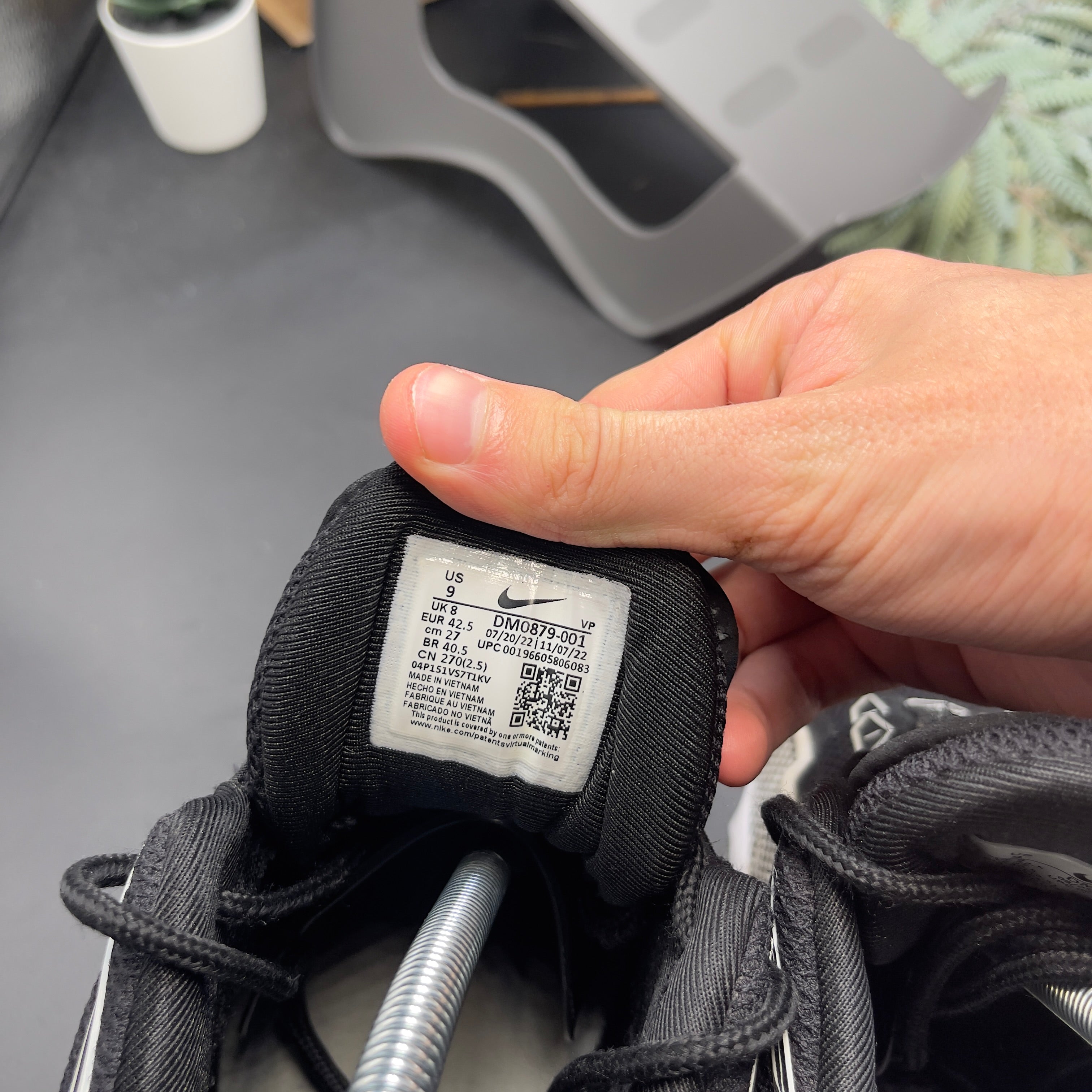 Nike Nocta glides back white trainers mens uk8