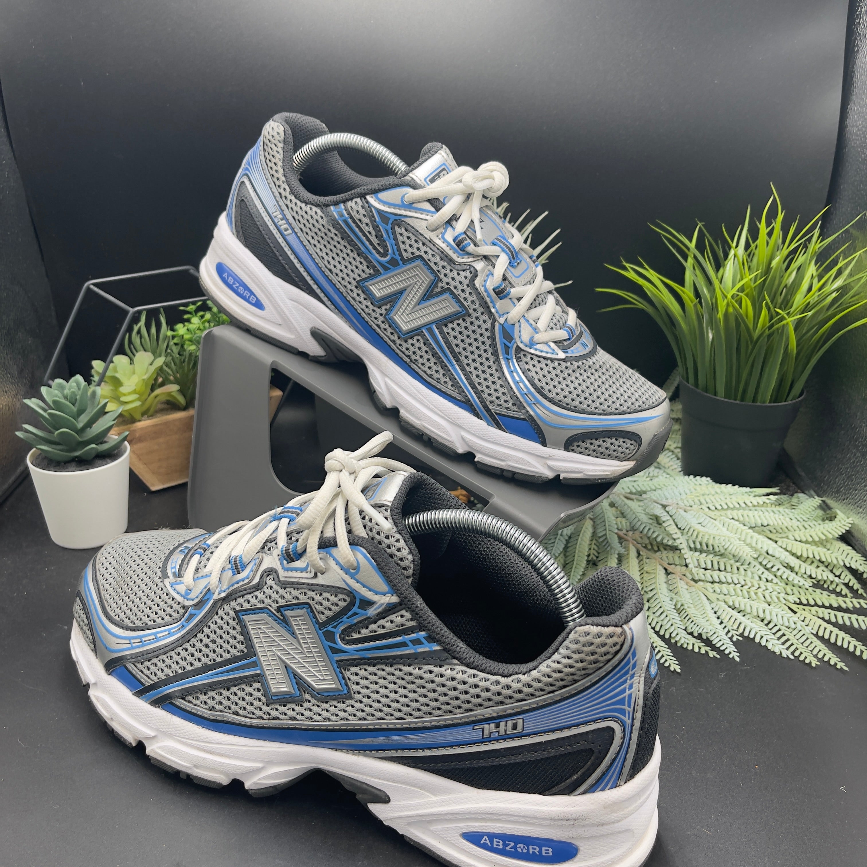 New balance 740 coral blue grey trainers mens uk9.5